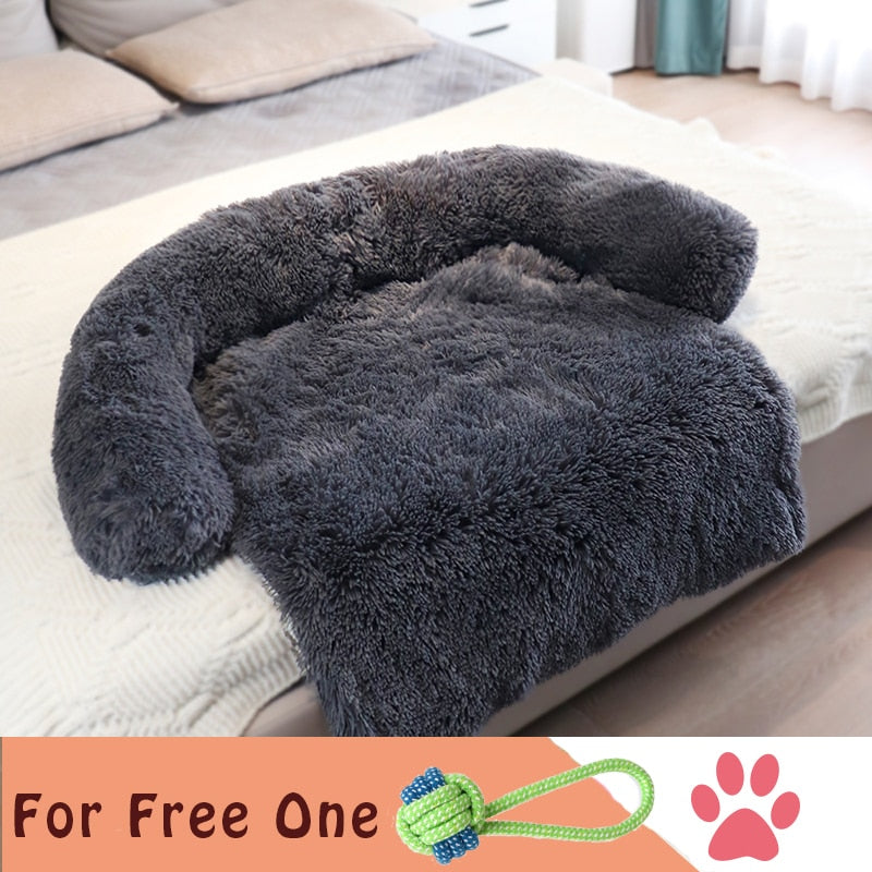 Plush Dog Sofa Cover Dog Beds Luxury Pet Items Beds for Little Medium Large Dogs Winter Warm Cat Beds Washable Large Dog Mats