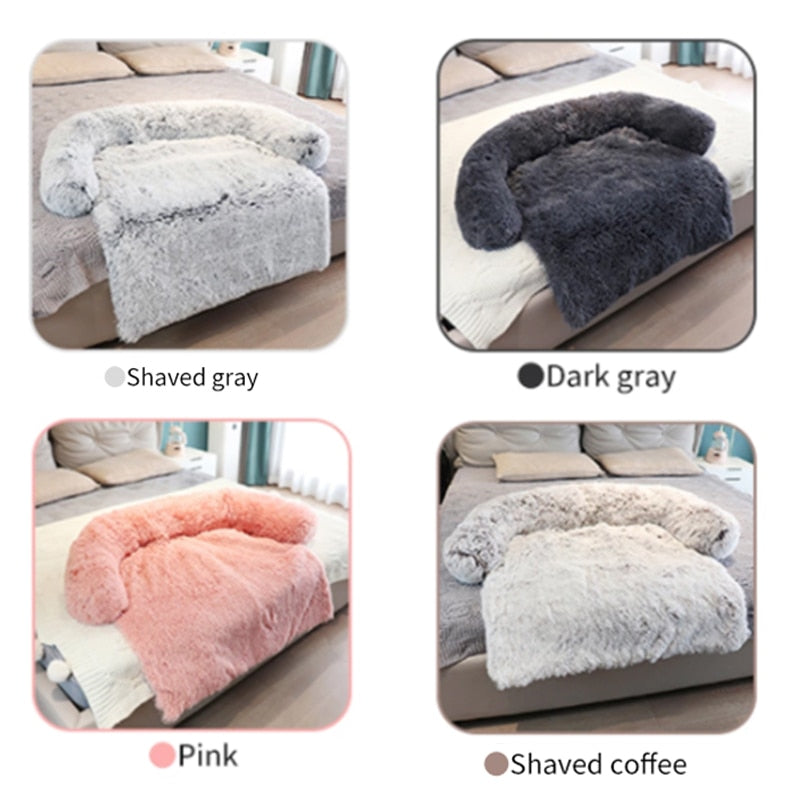 Plush Dog Sofa Cover Dog Beds Luxury Pet Items Beds for Little Medium Large Dogs Winter Warm Cat Beds Washable Large Dog Mats