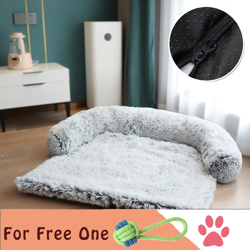 Luxury Bouclé Sofa Topper, Dog Beds