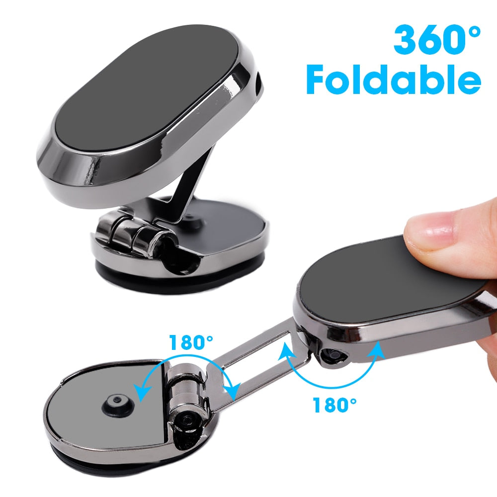 Magnetic Phone Holder for Car Foldable Magnetic Phone Mount Multi-Functional 360° Rotation Desk Phone Holder Car Dashboard Mount