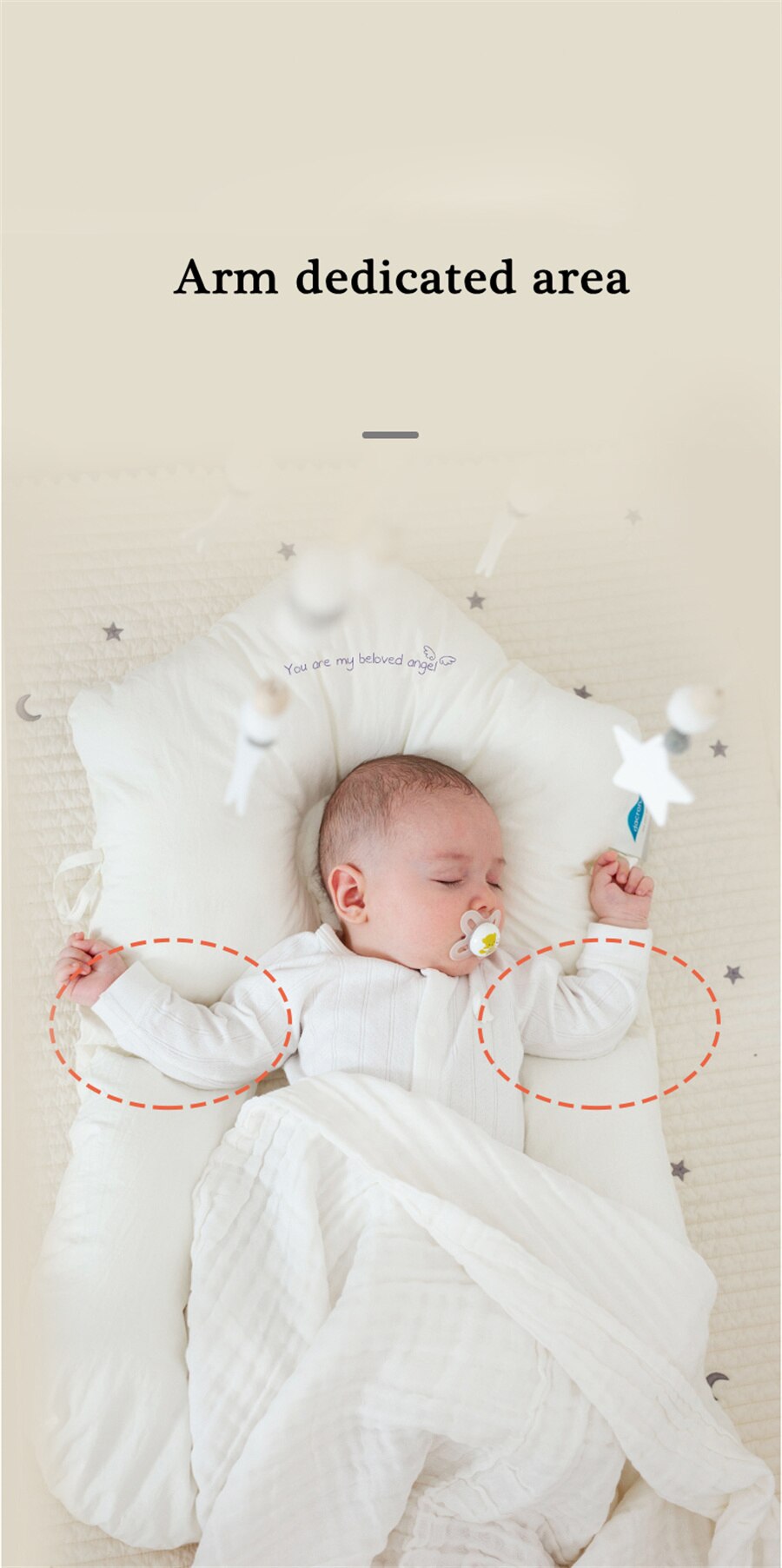 Huggable Baby Pillow Breathable Comfort Sleeping Pillows Protection Newborn 0-12 Months Stuff Baby Bedding Items