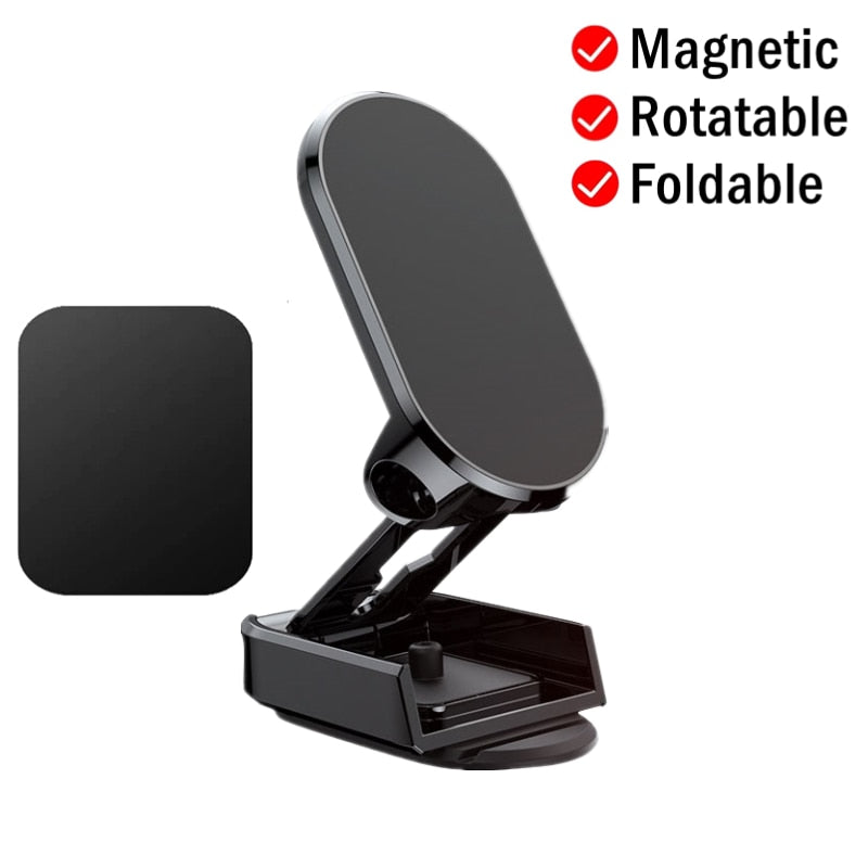 Magnetic Phone Holder for Car Foldable Magnetic Phone Mount Multi-Functional 360° Rotation Desk Phone Holder Car Dashboard Mount